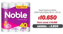 Mayorista 10 Noble papel higiénico doble hoja display oferta