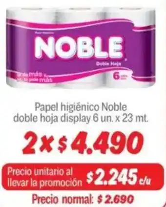 Mayorista 10 Noble papel higiénico doble hoja display oferta