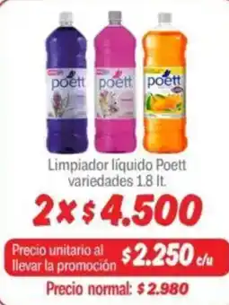 Mayorista 10 Poett limpiador líquido variedades oferta