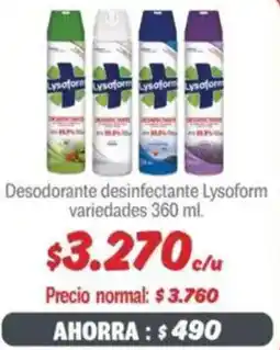 Mayorista 10 Lysoform desodorante desinfectante variedades oferta