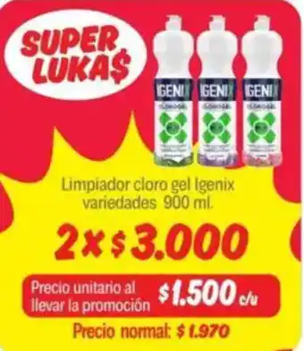 Mayorista 10 Igenix limpiador cloro gel variedades oferta