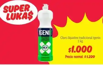 Mayorista 10 Igenix cloro líquidos tradicional oferta