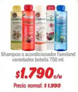 Mayorista 10 Familand Shampoo o acondicionador variedades botella oferta