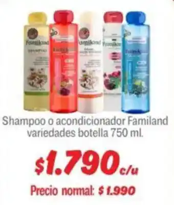 Mayorista 10 Familand Shampoo o acondicionador variedades botella oferta