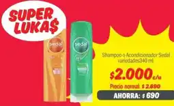 Mayorista 10 Sedal shampoo o acondicionador variedades oferta