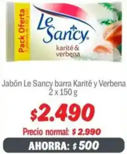 Mayorista 10 Le sancy jabón barra karité y verbena oferta