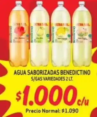 Mayorista 10 Agua saborizadas benedictino s/gas variedades oferta