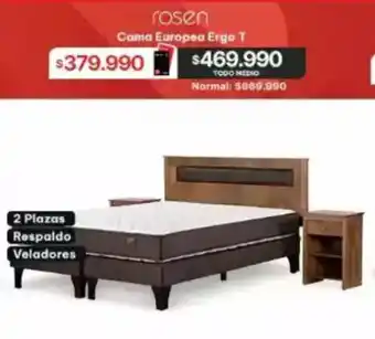 La Polar Rosen cama europea ergo T oferta