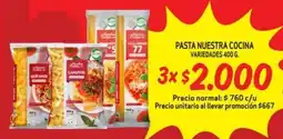 Mayorista 10 Pasta nuestra cocina variedades oferta