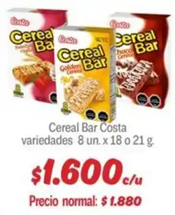 Mayorista 10 Cereal bar costa variedades oferta