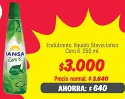 Mayorista 10 Lansa cero k endulzante líquido stevia oferta