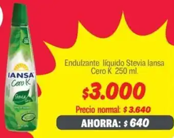 Mayorista 10 Lansa cero k endulzante líquido stevia oferta