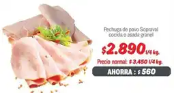 Mayorista 10 Sopraval pechuga de pavo cocida o asada granel oferta