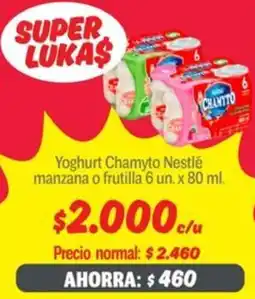 Mayorista 10 Chamyto yoghurt nestlé manzana o frutilla oferta