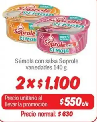 Mayorista 10 Sémola con salsa Soprole variedades oferta