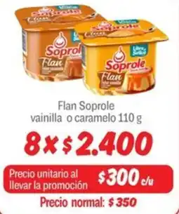 Mayorista 10 Soprole flan vainilla o caramelo oferta