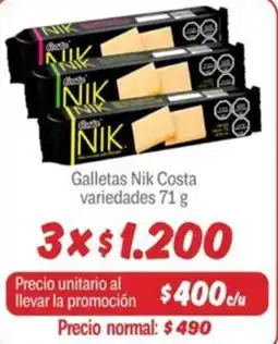 Mayorista 10 Nik costa galletas variedades oferta