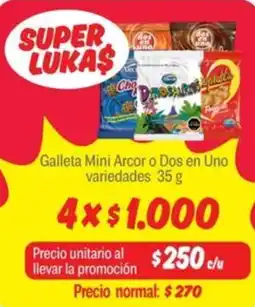 Mayorista 10 Arcor o dos galleta mini en uno variedades oferta