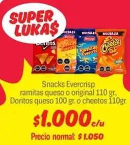 Mayorista 10 Snacks evercrisp ramitas queso oferta