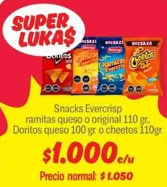 Mayorista 10 Snacks evercrisp ramitas queso oferta