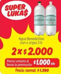 Mayorista 10 Agua benedictino con o s/gas oferta