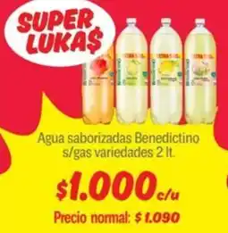 Mayorista 10 Benedictino agua saborizadas s/gas variedades oferta