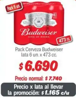 Mayorista 10 Budweiser pack cerveza oferta