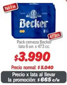 Mayorista 10 Becker pack cerveza oferta