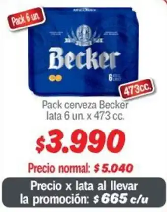 Mayorista 10 Becker pack cerveza oferta