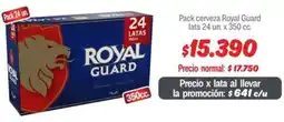 Mayorista 10 Royal guard pack cerveza oferta