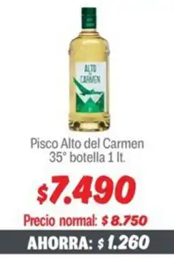 Mayorista 10 Alto del carmen pisco 35° botella oferta