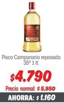 Mayorista 10 Campanario pisco reposado 35° oferta