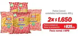 Mayorista 10 Carozzi pastas variedades tradicionales oferta