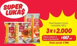 Mayorista 10 Nuestra cocina pasta variedades oferta