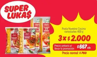 Mayorista 10 Nuestra cocina pasta variedades oferta