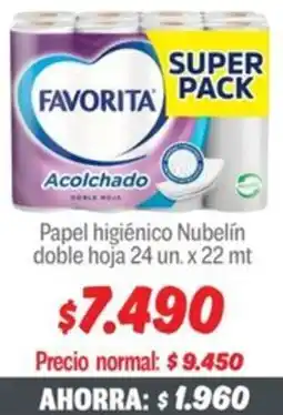 Mayorista 10 Nubelín doble hoja papel higiénico oferta