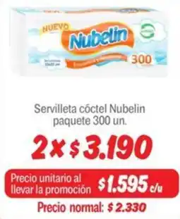 Mayorista 10 Nubelin servilleta cóctel paquete oferta