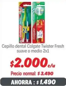 Mayorista 10 Colgate twister fresh cepillo dental suave o medio oferta