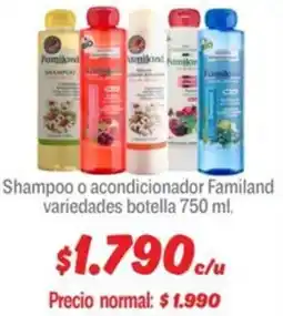 Mayorista 10 Familand shampoo o acondicionador variedades botella oferta