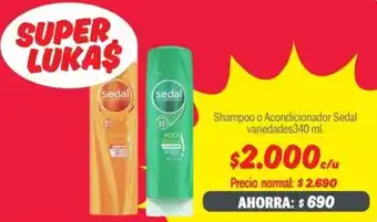 Mayorista 10 Sedal shampoo o acondicionador oferta