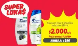 Mayorista 10 Shampoo head & shoulders variedades oferta