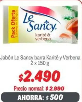 Mayorista 10 Le sancy jabón barra karité y verbena oferta