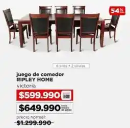 Ripley Ripley home juego de comedor victoria oferta