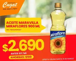 Cugat Miraflores aceite maravilla oferta