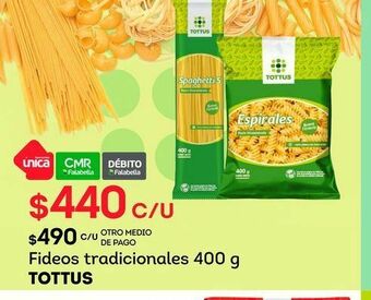 Fideos tradicionales 400 g tottus