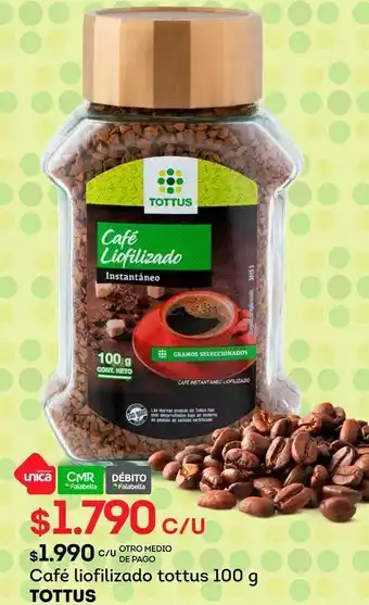 Tottus Café liofilizado tottus 100 g tottus oferta