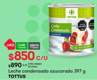 Tottus Leche condensada azucarada 397 g tottus oferta