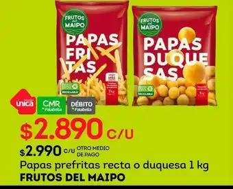 Tottus Papas prefritas recta o duquesa 1 kg frutos del maipo oferta