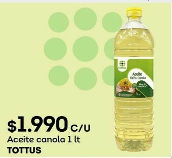 Tottus Aceite canola 1 lt tottus oferta