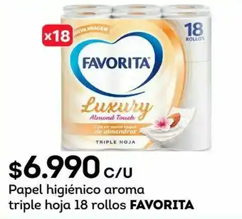 Tottus Papel higiénico aroma triple hoja 18 rollos favorita oferta